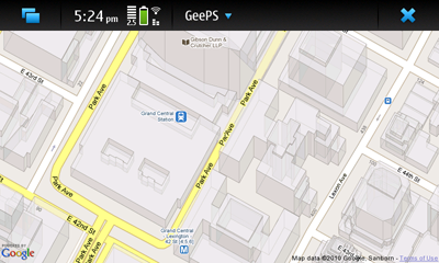 Программы для Nokia N900 (Maemo 5): GeePs — Google Maps